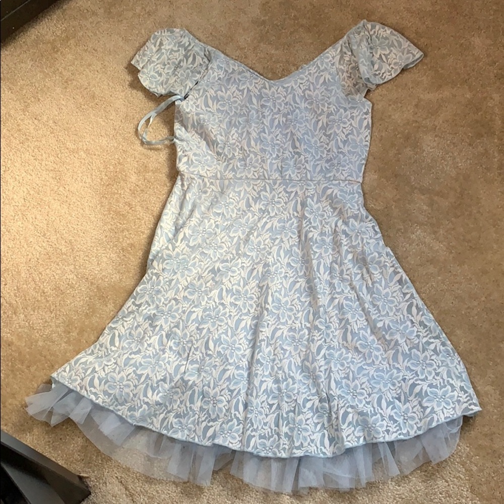 Light blue lace dress